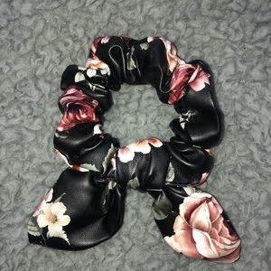 Faux Leather Scrunchie